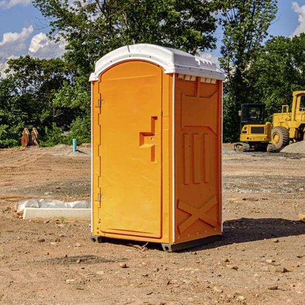 how often are the porta potties cleaned and serviced during a rental period in Martin County